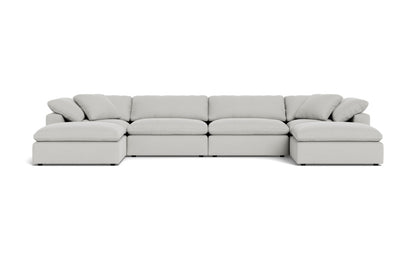 Fluffy 178" 4 Piece Sectional W/Double Otto - Dream Dove