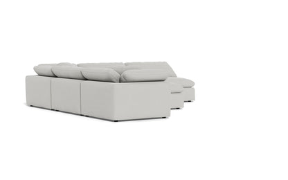 Fluffy 133.5" 5 Piece Sectional W/Ottoman - Dream Dove