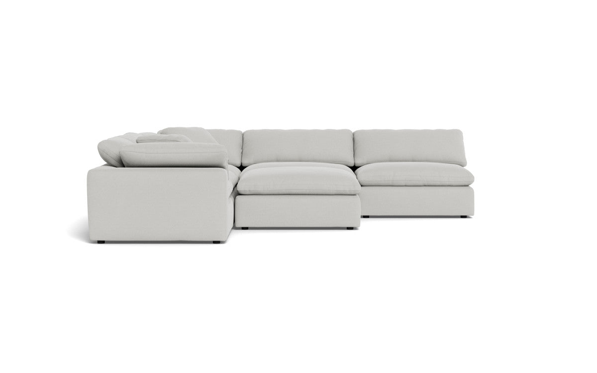 Fluffy 133.5" 5 Piece Sectional W/Ottoman - Dream Dove