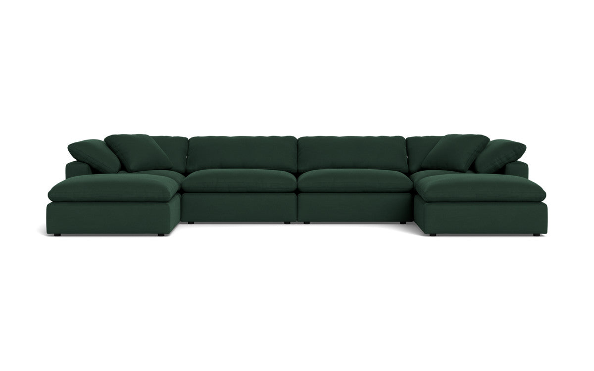 Fluffy 178" 4 Piece Sectional W/Double Otto - Dream Forest