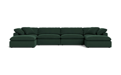 Fluffy 178" 4 Piece Sectional W/Double Otto - Dream Forest