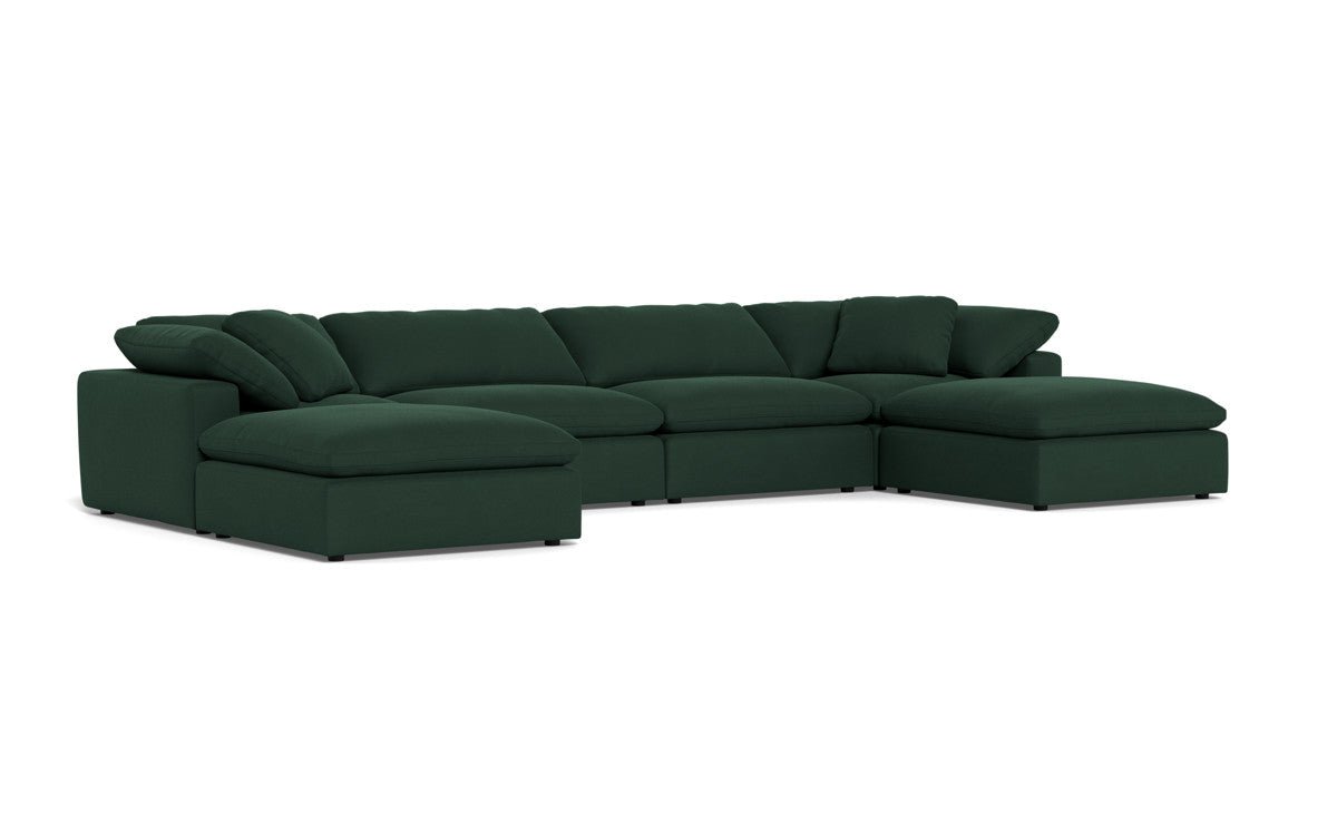 Fluffy 178" 4 Piece Sectional W/Double Otto - Dream Forest