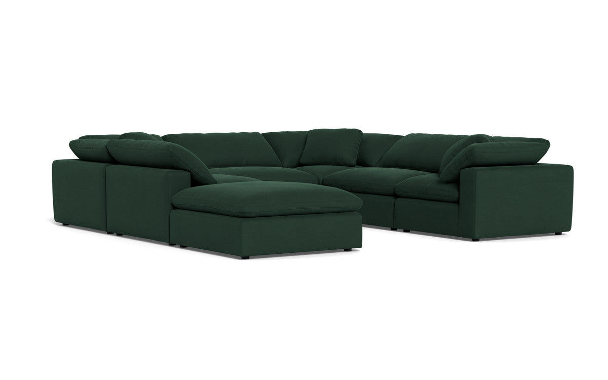 Fluffy 133.5" 6 Piece Sectional W/Ottoman - Dream Forest