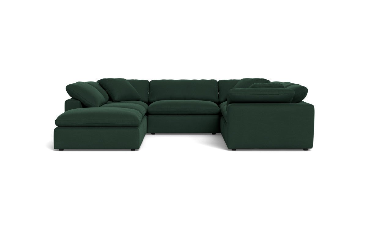 Fluffy 133.5" 6 Piece Sectional W/Ottoman - Dream Forest