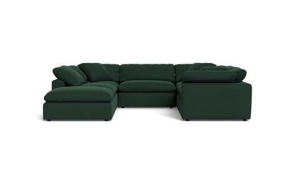 Fluffy 133.5" 6 Piece Sectional W/Ottoman - Dream Forest