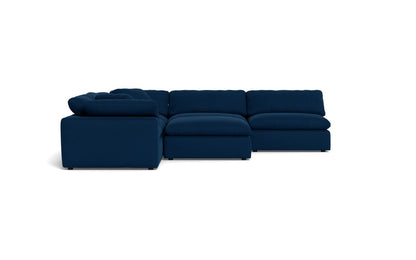 Fluffy 133.5" 5 Piece Sectional W/Ottoman - Dream Eclipse
