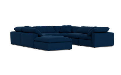 Fluffy 133.5" 6 Piece Sectional W/Ottoman - Dream Eclipse