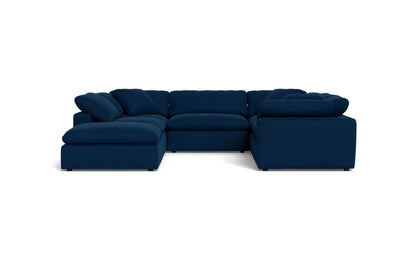 Fluffy 133.5" 6 Piece Sectional W/Ottoman - Dream Eclipse