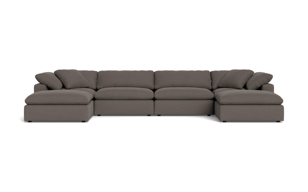 Fluffy 178" 4 Piece Sectional W/Double Otto - Toscana Otter