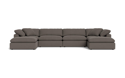 Fluffy 178" 4 Piece Sectional W/Double Otto - Toscana Otter