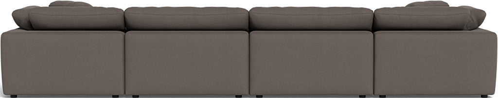 Fluffy 178" 4 Piece Sectional W/Double Otto - Toscana Otter