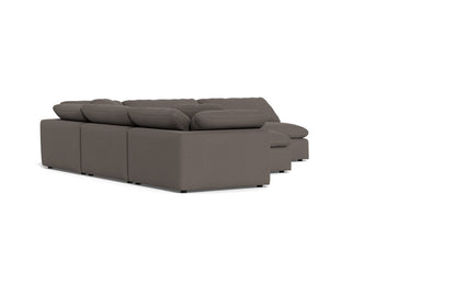 Fluffy 133.5" 5 Piece Sectional W/Ottoman - Toscana Otter