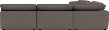 Fluffy 133.5" 5 Piece Sectional W/Ottoman - Toscana Otter