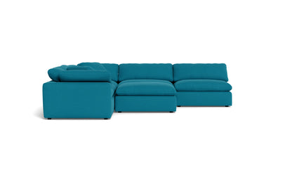 Fluffy 133.5" 5 Piece Sectional W/Ottoman - Dream Pool