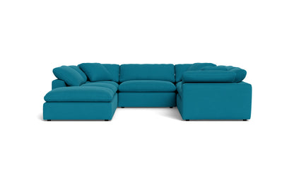 Fluffy 133.5" 6 Piece Sectional W/Ottoman - Dream Pool