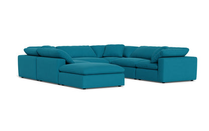 Fluffy 133.5" 6 Piece Sectional W/Ottoman - Dream Pool