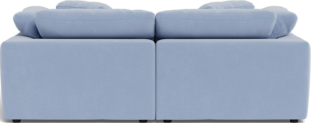 Fluffy 89" 2 Piece Sofa w/Otto - Dream French Blue