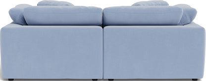 Fluffy 89" 2 Piece Sofa w/Otto - Dream French Blue