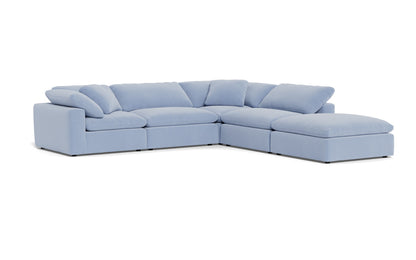 Fluffy 133.5" 4 Piece Sectional w/Otto - Dream French Blue