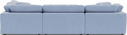 Fluffy 133.5" 4 Piece Sectional w/Otto - Dream French Blue