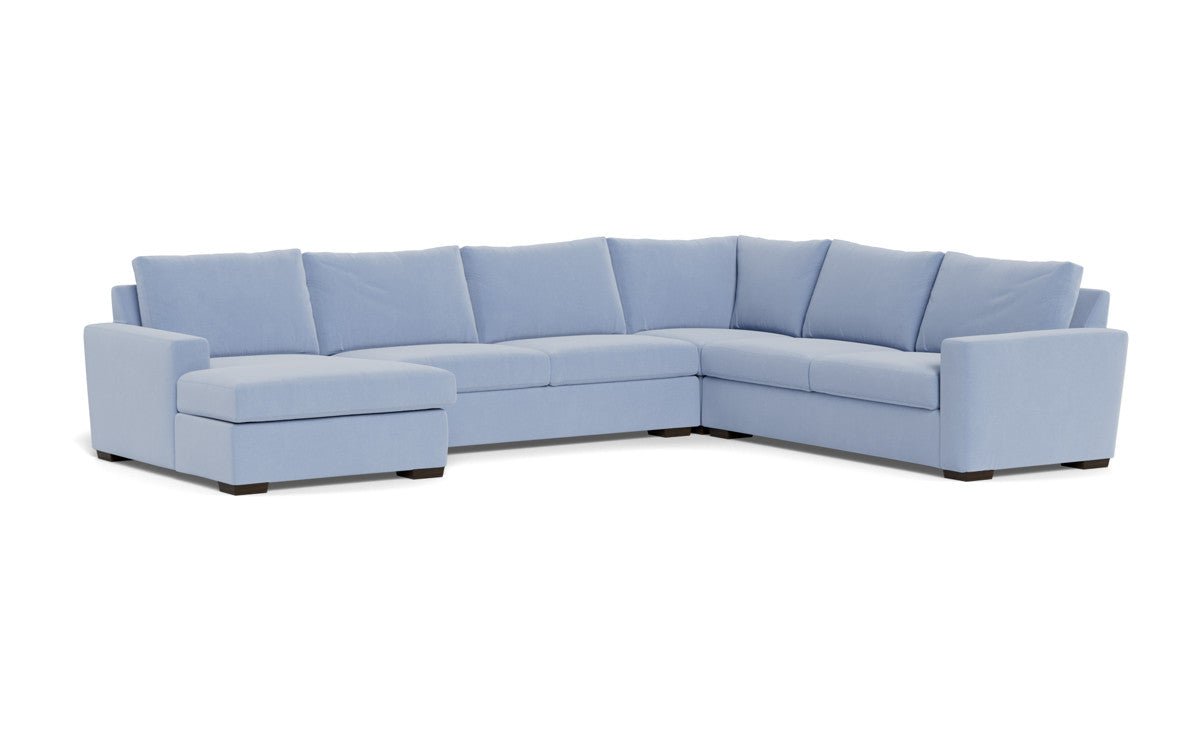 Mesa 156" Corner Sectionals w. Left Chaise - Dream French Blue