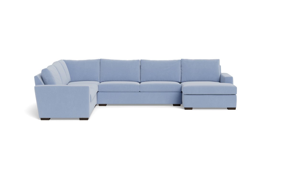 Mesa 156" Corner Sectionals w. Right Chaise - Dream French Blue