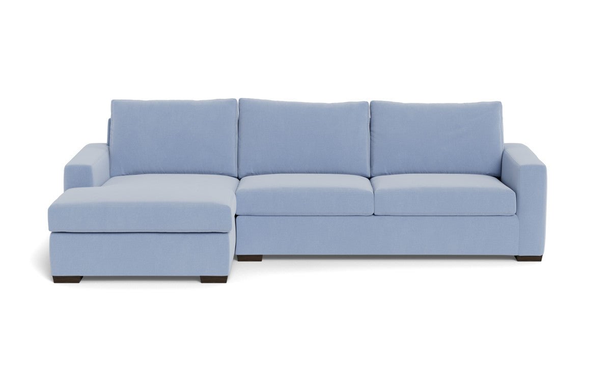 Mesa 123" Left Chaise Sectional - Dream French Blue