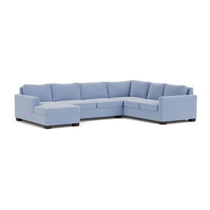 Track 141" Corner Sectionals w. Left Chaise - Dream French Blue