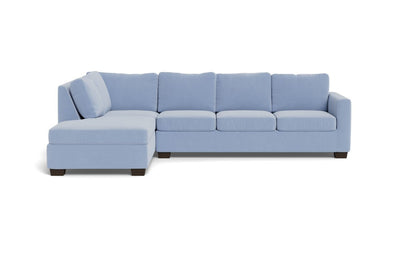 Track 121" Left Chaise Sleeper Sectional - Dream French Blue