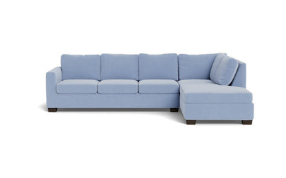 Track 121" Right Chaise Sleeper Sectional - Dream French Blue