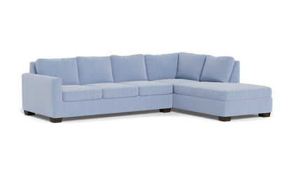 Track 121" Right Chaise Sleeper Sectional - Dream French Blue