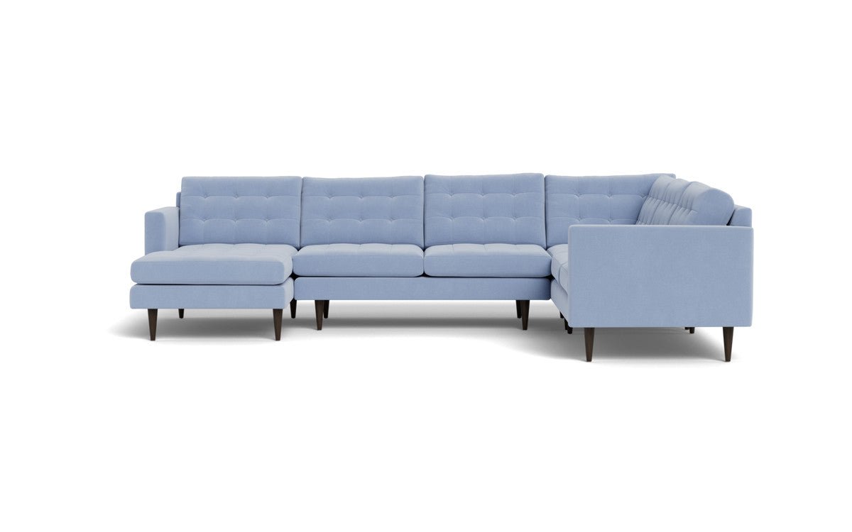 Wallace 130" Corner Sectionals w. Left Chaise - Dream French Blue