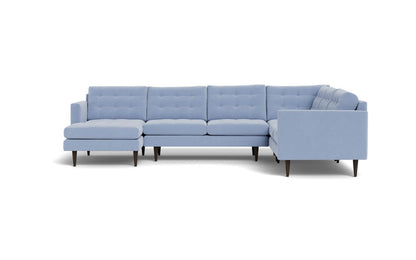 Wallace 130" Corner Sectionals w. Left Chaise - Dream French Blue