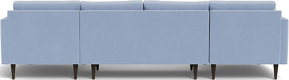 Wallace 126" Double Chaise U Sectional - Dream French Blue