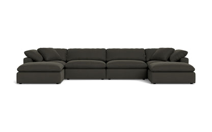 Fluffy 178" 4 Piece Sectional W/Double Otto - Dream Chocolate