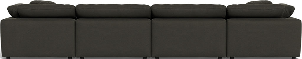 Fluffy 178" 4 Piece Sectional W/Double Otto - Dream Chocolate
