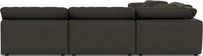 Fluffy 133.5" 5 Piece Sectional W/Ottoman - Dream Chocolate