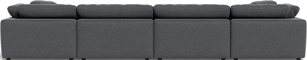 Fluffy 178" 4 Piece Sectional W/Double Otto - Bennett Charcoal