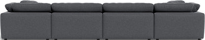 Fluffy 178" 4 Piece Sectional W/Double Otto - Bennett Charcoal