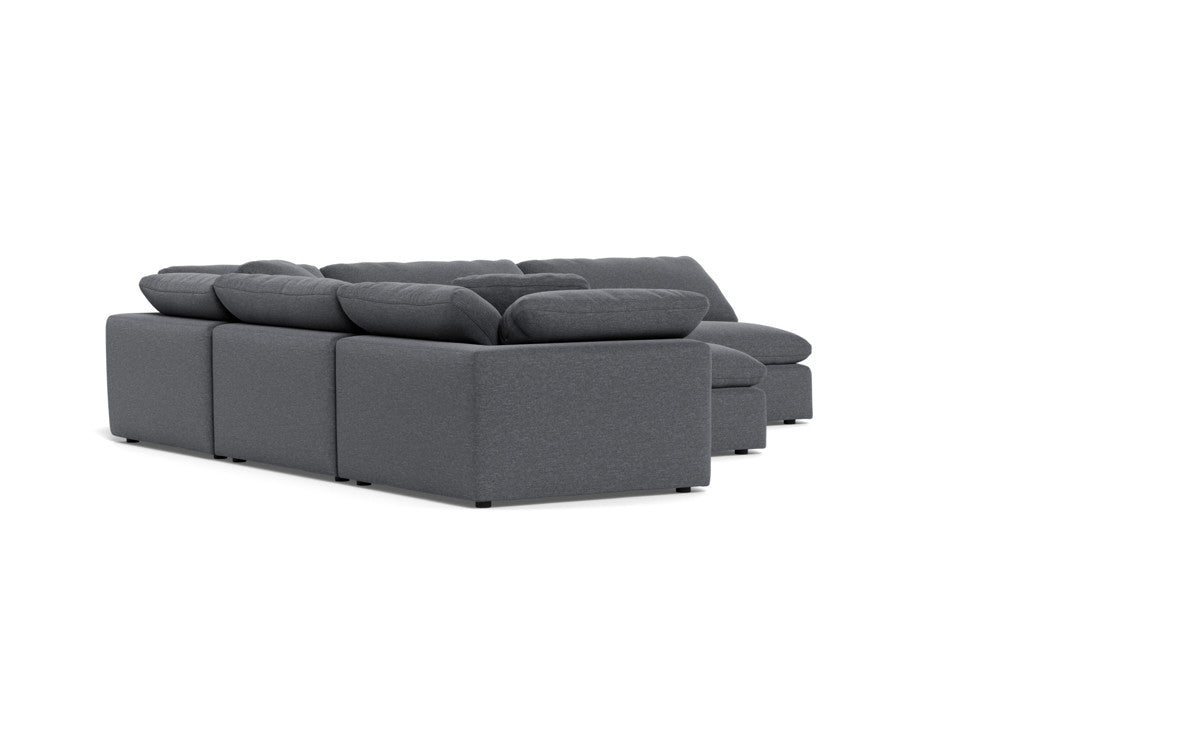 Fluffy 133.5" 5 Piece Sectional W/Ottoman - Bennett Charcoal