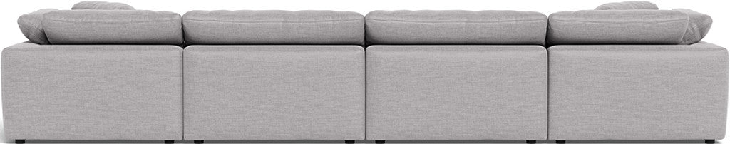 Fluffy 178" 4 Piece Sectional W/Double Otto - Bennett Dove