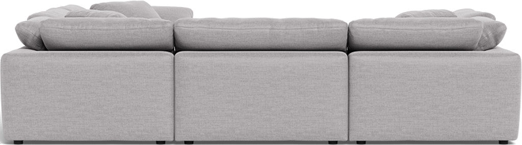 Fluffy 133.5" 6 Piece Sectional W/Ottoman - Bennett Dove