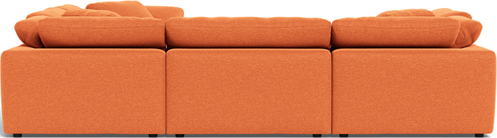Fluffy 133.5" 6 Piece Sectional W/Ottoman - Bennett Orangeade