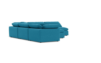 Fluffy 133.5" 5 Piece Sectional W/Ottoman - Bennett Peacock