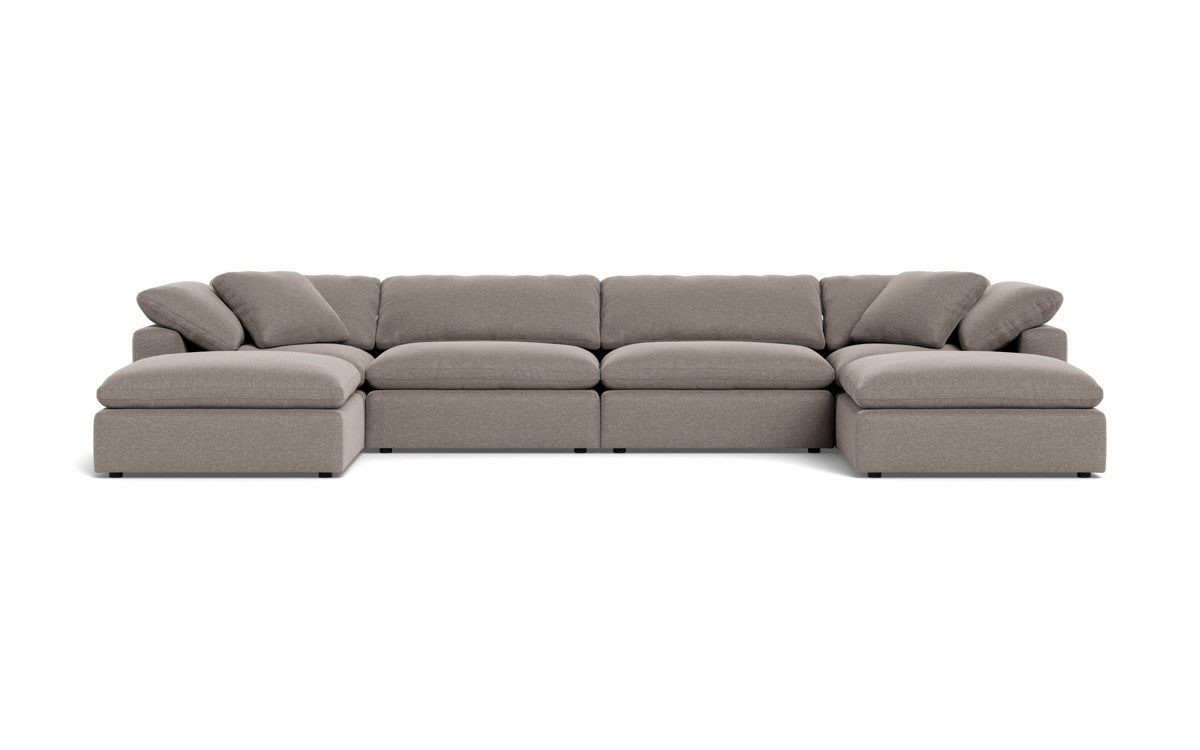 Fluffy 178" 4 Piece Sectional W/Double Otto - Bennett Praline