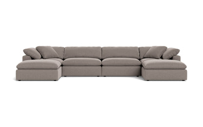 Fluffy 178" 4 Piece Sectional W/Double Otto - Bennett Praline