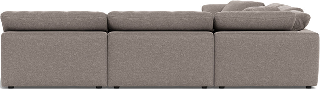 Fluffy 133.5" 5 Piece Sectional W/Ottoman - Bennett Praline