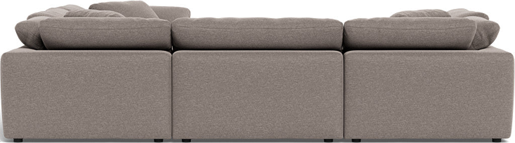 Fluffy 133.5" 6 Piece Sectional W/Ottoman - Bennett Praline