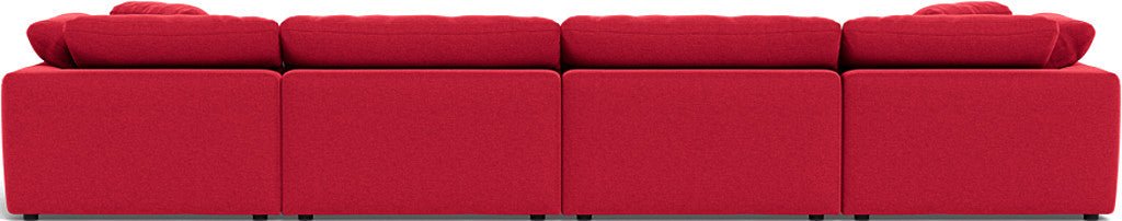 Fluffy 178" 4 Piece Sectional W/Double Otto - Bennett Red