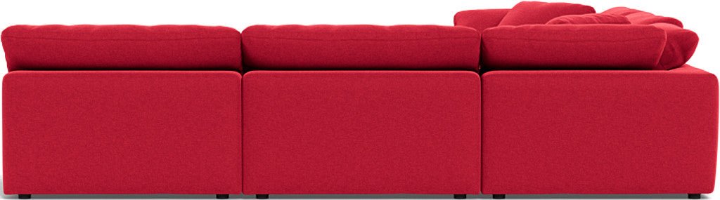 Fluffy 133.5" 5 Piece Sectional W/Ottoman - Bennett Red